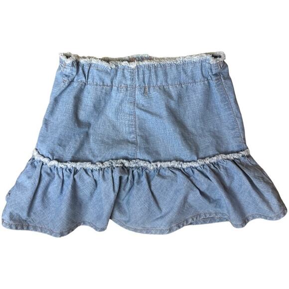 Jean Bourget Blue Lightweight  Flare Skirt Adjustable Waist Girls Size 8 - Picture 2 of 5
